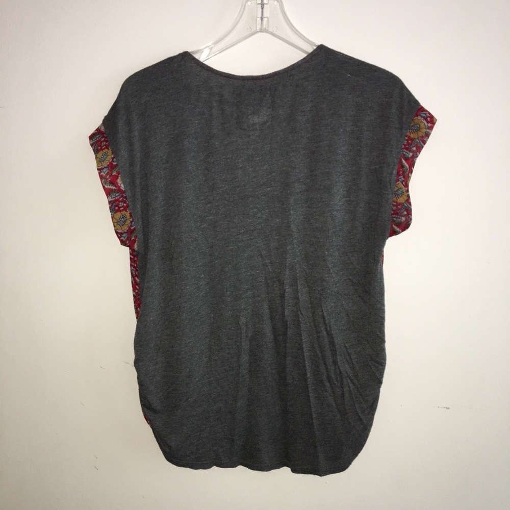 Anthropologie Tiny Floral Print Cap Sleeve Top - Picture 6 of 16